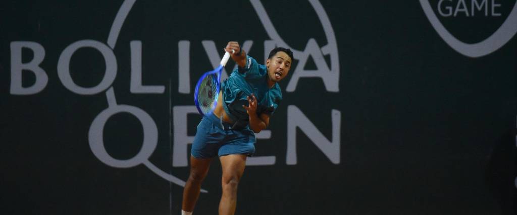 Hugo Dellien, tenista boliviano, que se clasificó a la final del Bolivia Open.