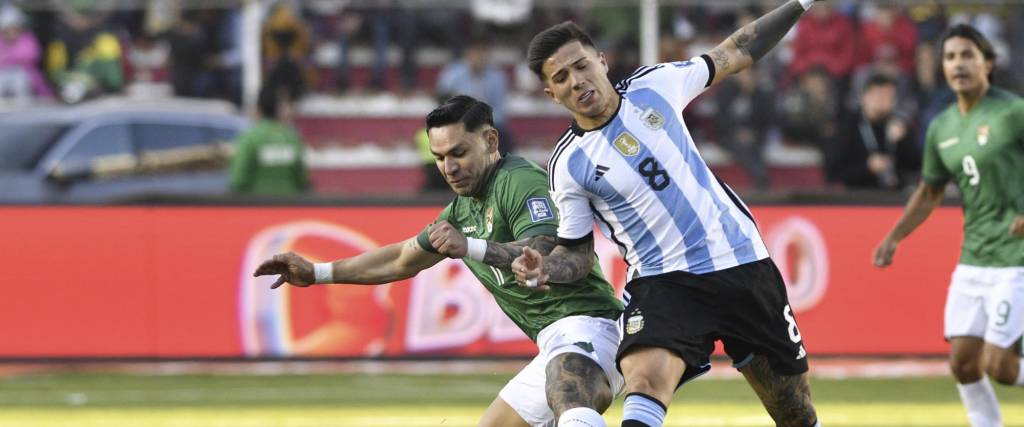 Imágenes del partido por eliminatorias en septiembre pasado entre Bolivia y Argentina, hoy se juega la revancha