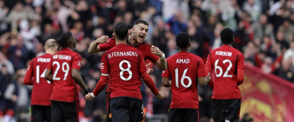 Festejo del equipo rojo de Manchester 