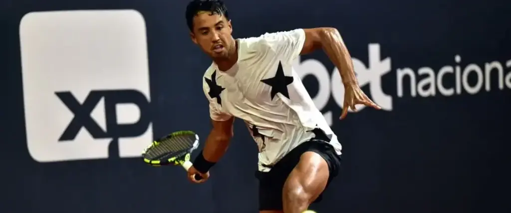 El tenista boliviano Hugo Dellien en Challenger de Porto, Portugal.