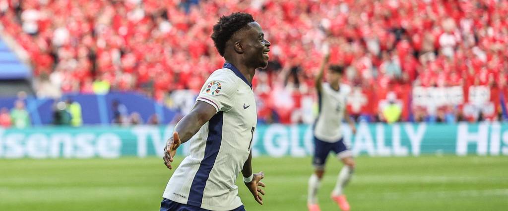 El gol de Saka llegó a diez minutos del final del encuentro entre Inglaterra y Suiza. 