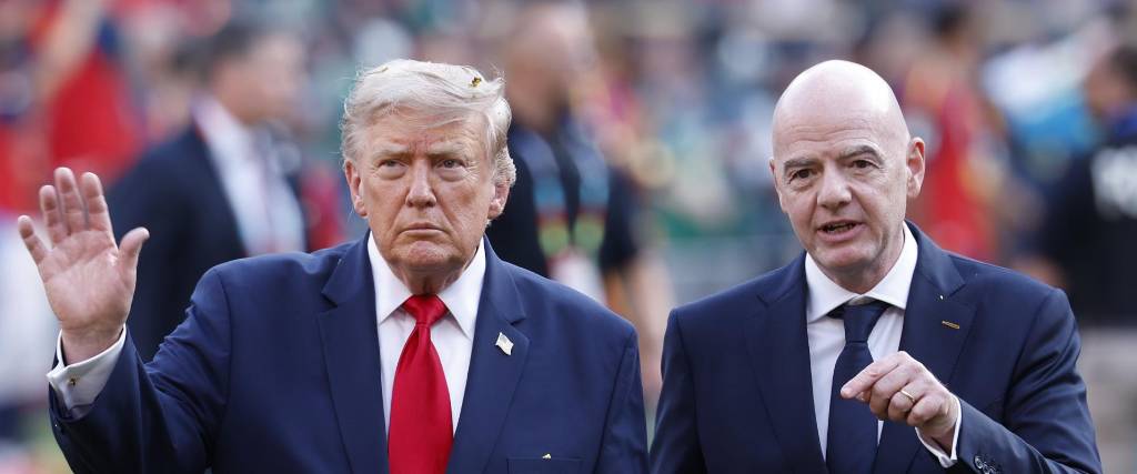 El presidente estadounidense, Donald Trump, y el máximo dirigente de la FIFA, Gianni Infantino