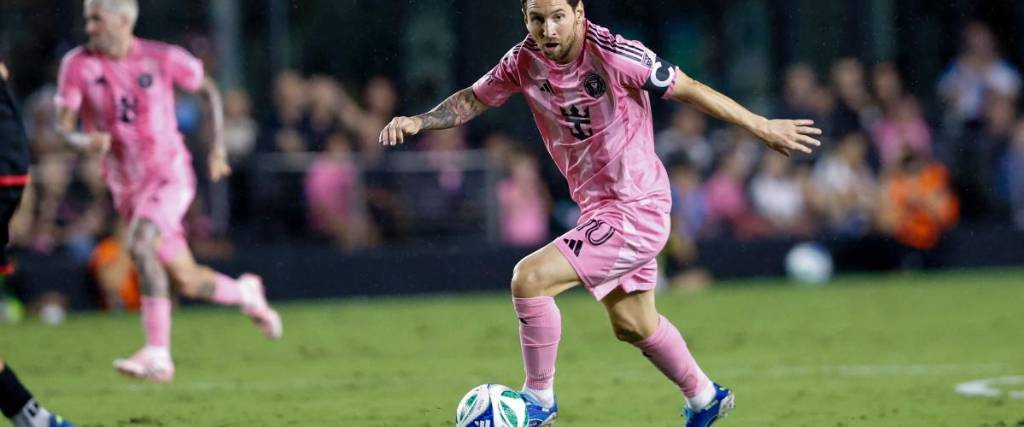 Messi en el duelo del Inter Miami 3-2 ante el DC United.
