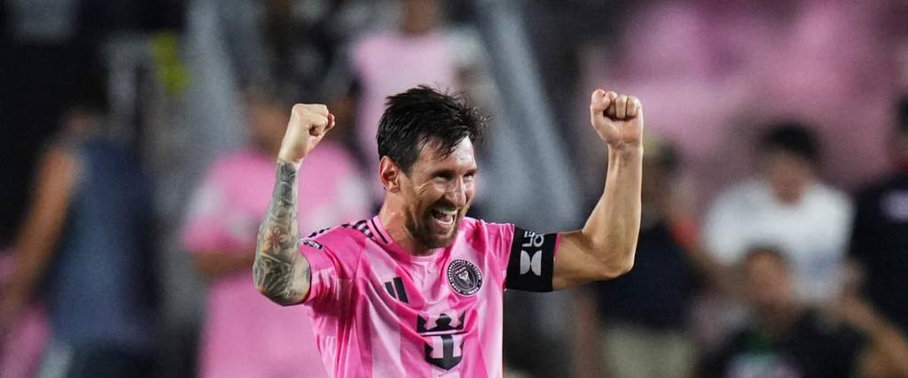 Lionel Messi celebra la victoria en la semifinal de la Leagues Cup ante el Orlando City-