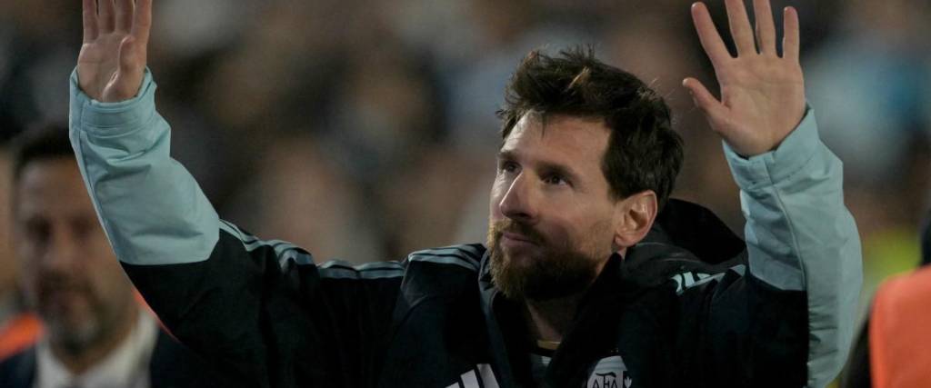 Lionel Messi, excapitán de Argentina, en su partido de despedida. 