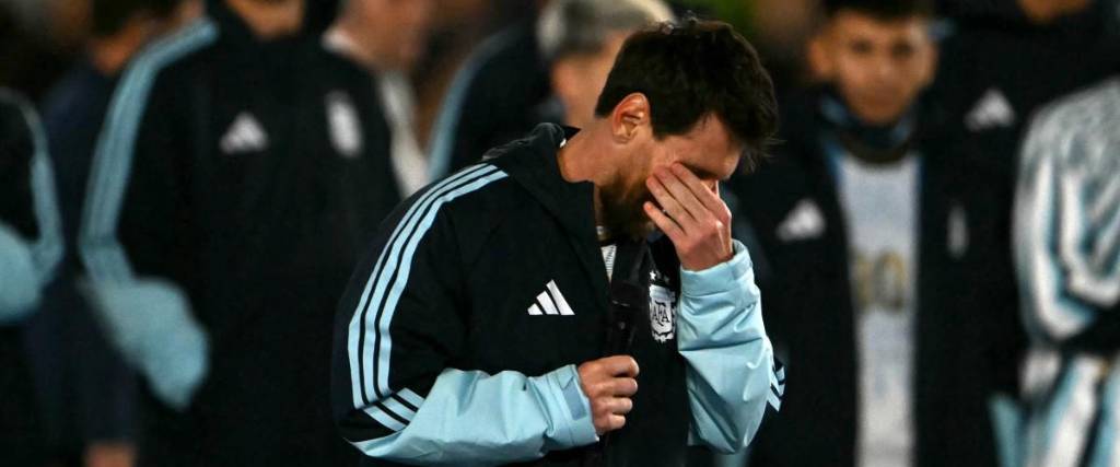 Lionel Messi se emociona en su partido de despedida de la selección de Argentina.