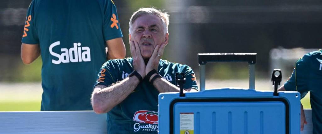 El entrenador de la selección brasileña, el italiano Carlo Ancelotti. 