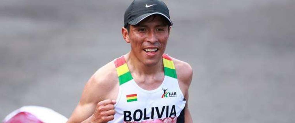 El atleta boliviano Héctor Garibay, uno de los destacados de la Maratón de México.