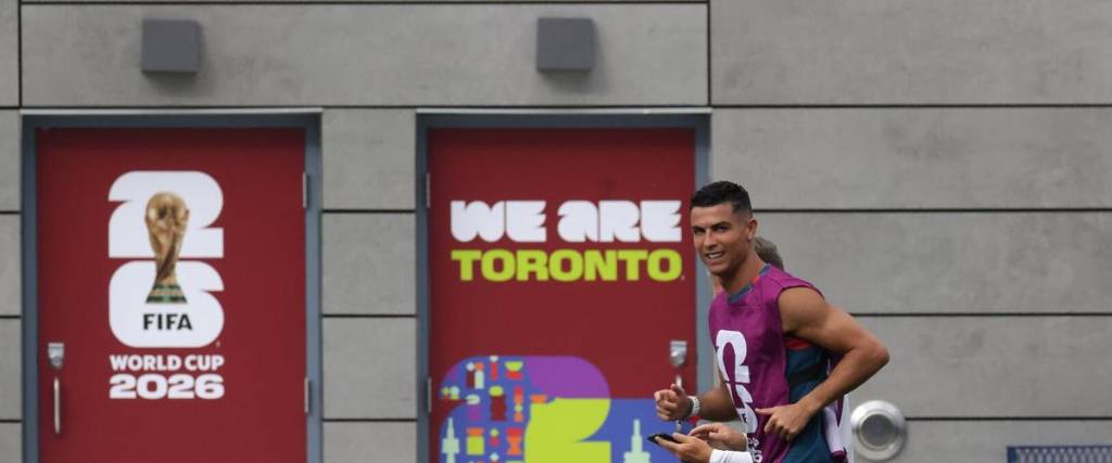Cristiano Ronaldo en su entrenamiento previo al duelo contra Croacia