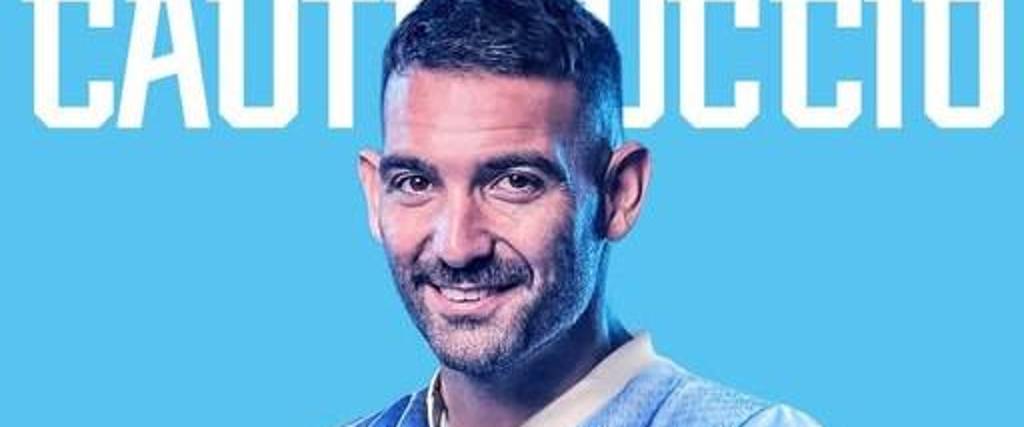 La imagen de Martín Cauteruccio en la presentación de Claure.