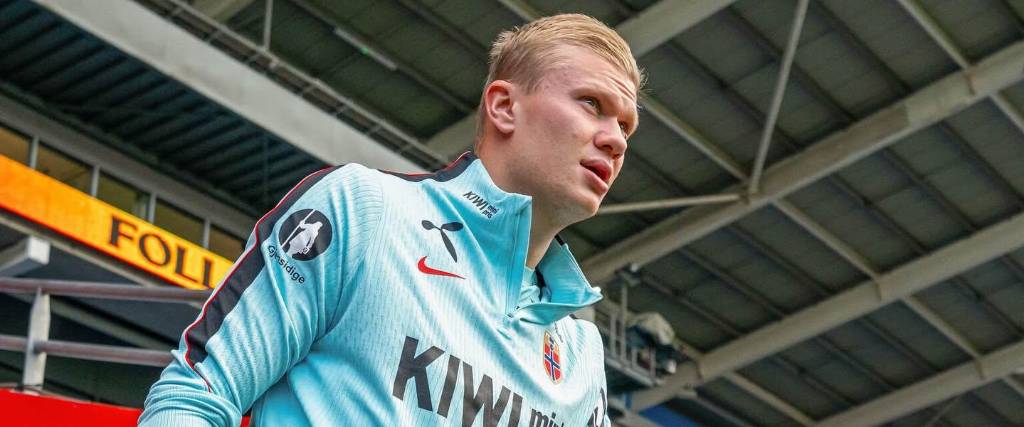 Erling Haaland, delantero de la selección de Noruega.