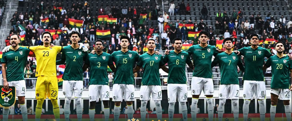Selección boliviana de fútbol en un encuentro amistoso