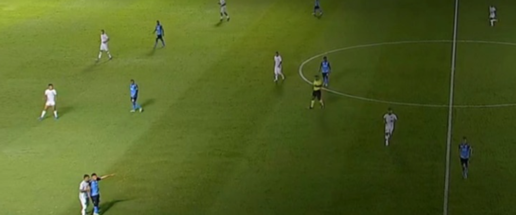 Una imagen del partido del miércoles. 