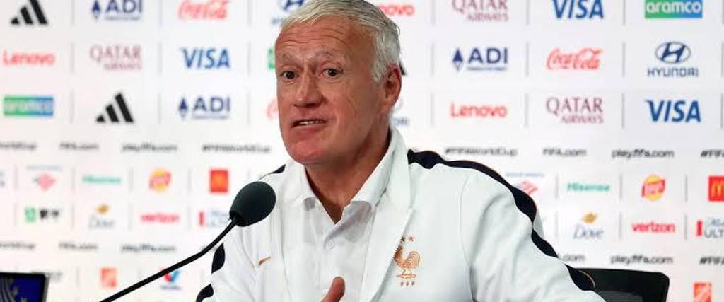 Didier Deschamps, entrenador de la selección de Francia, en conferencia de prensa. 