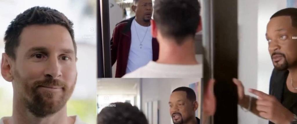 Leo Messi en el video con Will Smith