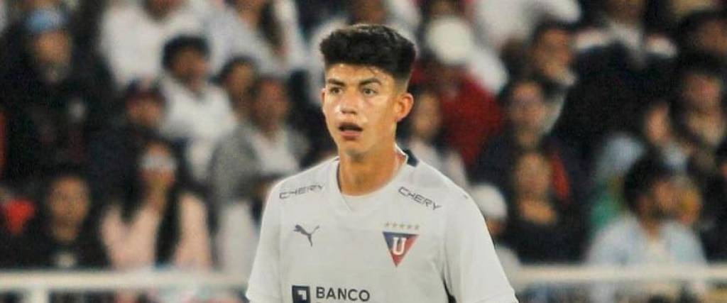 Gabriel Villamil en el partido de la noche del jueves en Quito