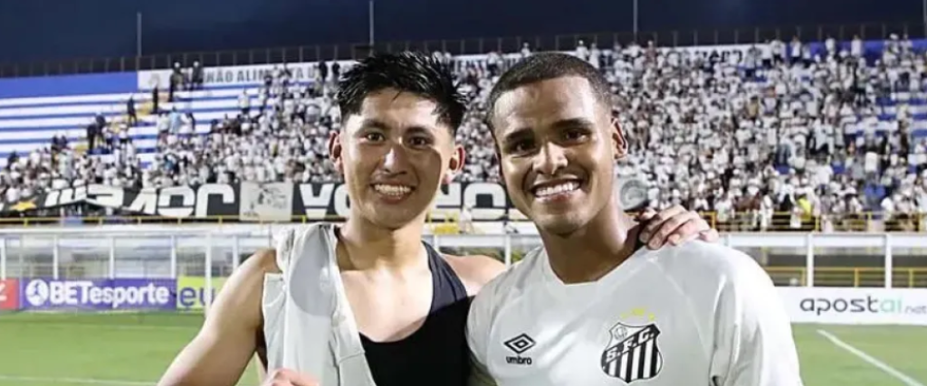 Miguelito y Enzo, los bolivianos del Santos de Brasil