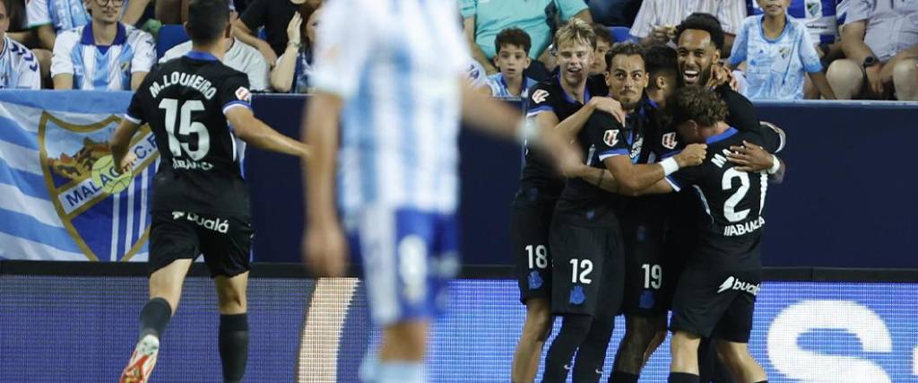 El delantero gabonés marcó su segundo gol con el Deportivo La Coruña en el empate ante Málaga.