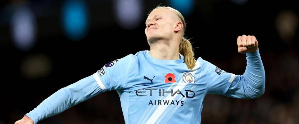 El delantero noruego marcó un doblete para la victoria del equipo ‘ciudadano’ ante Bournemouth.