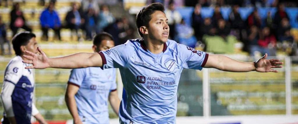 John García marcó el primer tanto del equipo celeste en el duelo ante GV San José en el Hernando Siles.