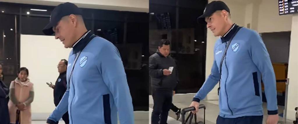 Así fue la llegada de Carlos Lampe a la ciudad de El Alto tras jugar con Bolívar en Brasil.