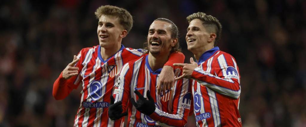 El delantero francés Antoine Griezmann anotó dos goles para la victoria del Atlético Madrid en la Champions