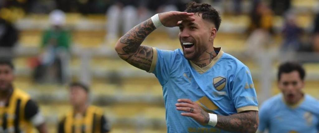 El argentino Damián Batallini marcó el segundo tanto de la academia paceña ante el cuadro aurinegro.