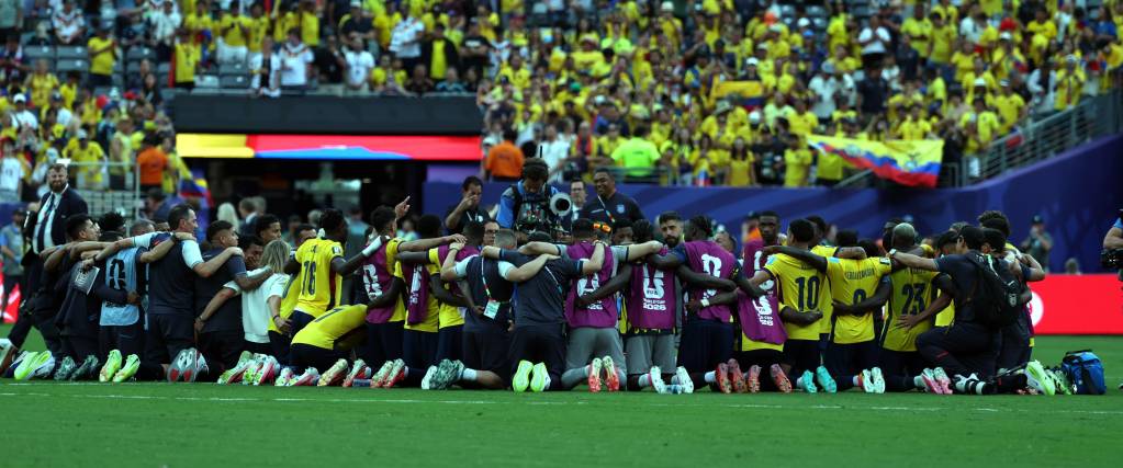 Celebración del partido Ecuador-Alemania
