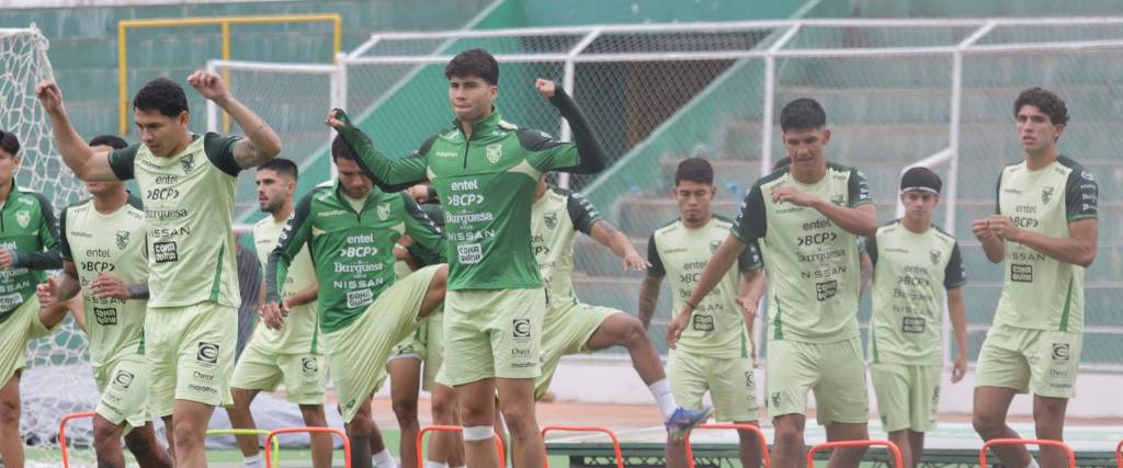 Los jugadores de la selección boliviana trabajaron este miércoles en el Tahuichi Aguilera.