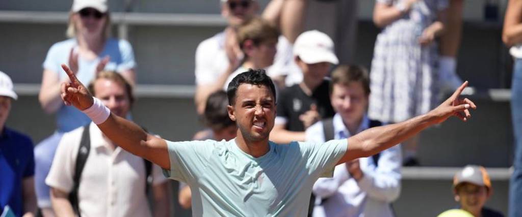 El tenista boliviano Hugo Dellien en el torneo de Roland Garros 
