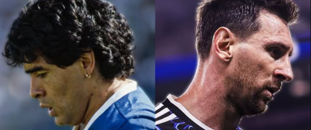 Diego Maradona y Lionel Messi, dos símbolos del fútbol argentino