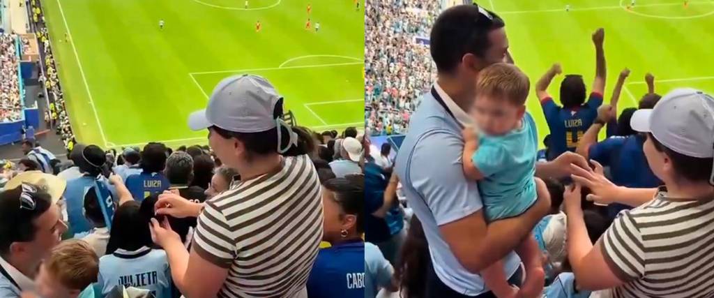 Un hincha uruguayo le pidió matrimonio a su pareja en el encuentro con Cabo Verde