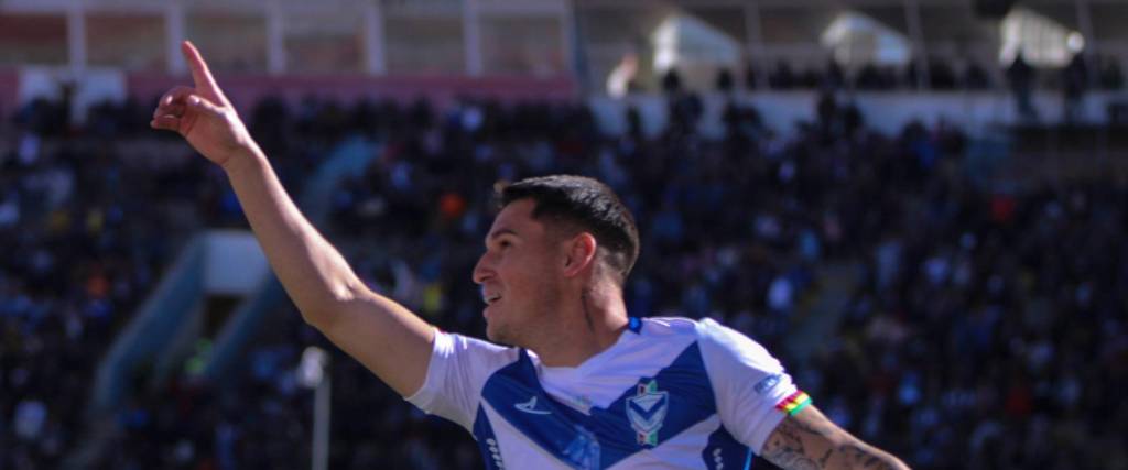 Brian Sobrero durante el festejo de su gol.