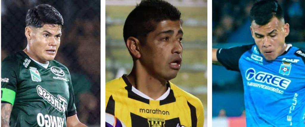 Jorge Lovera de Oriente Petrolero (izq.), Raúl Castro del Tigre y Moisés Villarroel de Blooming