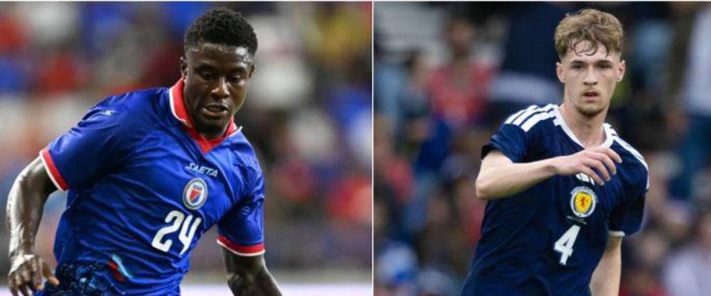 El haitiano Wilguens Paugain (izq.) y el escocés Jack Hendry.