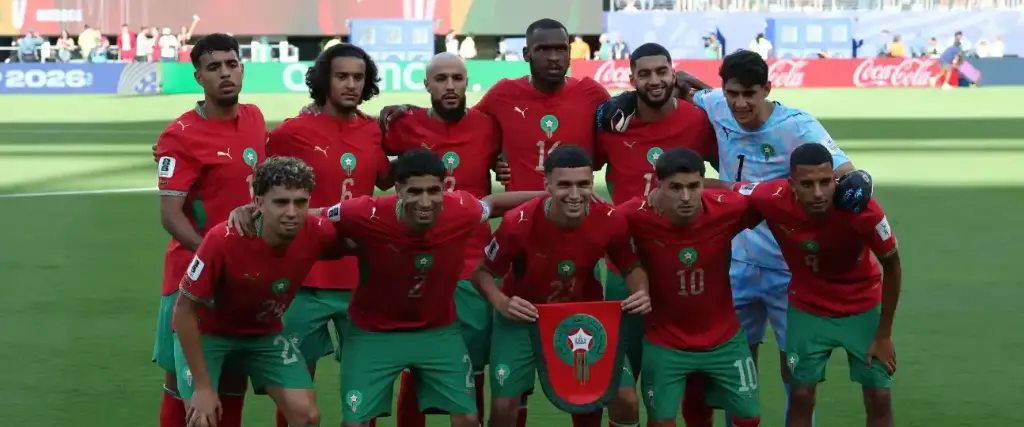 El equipo titular de la selección de Marruecos, que compite en el Mundial 2026.