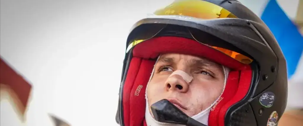 Marco Bulacia, piloto boliviano que compite en el Rally Mundial. 