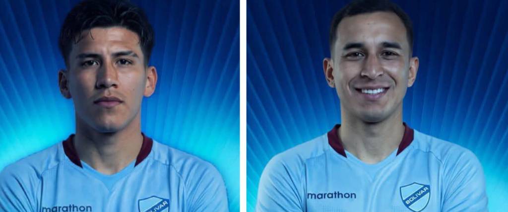 El defensor Leonardo Zabala (izq.) y el delantero Bruno Miranda.