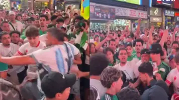 Hinchas argentinos y argelinos se enfrentan a puños en la previa al duelo entre ambas selecciones