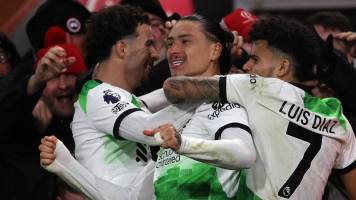 Liverpool ratifica su liderato en la Premier con dobletes de Núñez y Jota