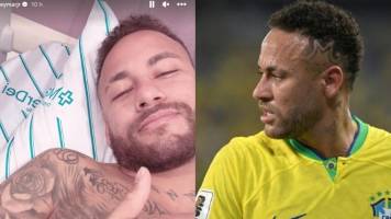 Neymar recibe el alta médica tras operación de rodilla en Brasil