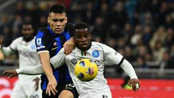 Inter corta su racha triunfal en Serie A con un empate ante el Napoli