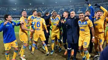 Napoli es humillado por el Frosinone tras quedar eliminado de la Copa Italia