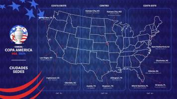 Listas las 14 ciudades sedes de Estados Unidos para disputar la Copa América