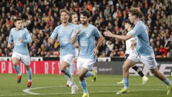 El Celta noquea al Valencia en Mestalla y avanza a cuartos de la Copa del Rey