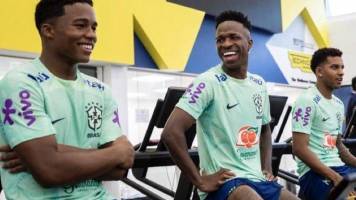 Endrick se estrena en los entrenamientos de Brasil al lado de Vinícius y Rodrygo