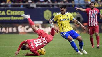 El Atlético cae en Cádiz a pocos días de recibir al Inter en Champions