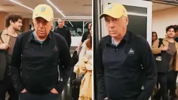 Ancelotti causa revuelo en su llegada a Río para ser presentado como DT de Brasil