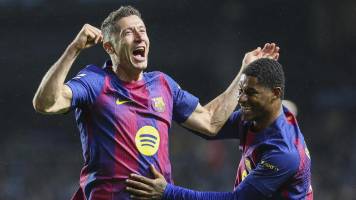 Barcelona conquista al Celta de Vigo con hat-trick del polaco Lewandowski 