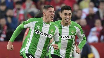 Real Betis se queda con el triunfo en el derbi andaluz tras vencer a Sevilla